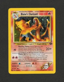 Blaine’s Charizard Holo 2/132 Gym Challenge Error Pokemon Card NM *CENTERED* - Image 1