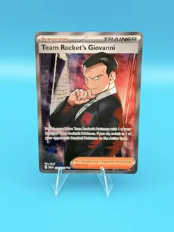 Pokemon Team Rockets Giovanni Full Art Holo Card Destined Rivals 225/182 NM - Image 1