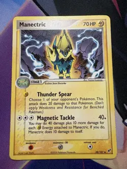 Pokemon TCG Manectric Non-Holo EX Deoxys MP Uncommon Card 38/107 - Image 1