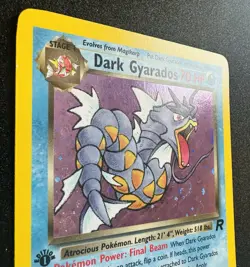 1st Edition Dark Gyarados Holo #8/82 Team Rocket Pokemon Card NM *SWIRL* - Image 5