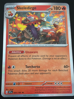 2024 POKEMON SKELEDIRGE HOLOFOIL CARD (#031/191) - FREE SHIPPING - Image 1