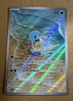 Pokemon Squirtle TCG Holo Illustration Rare Card 170/165 Scarlet & Violet 151 NM - Image 2