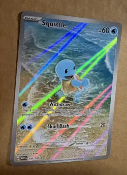 Pokemon Squirtle TCG Holo Illustration Rare Card 170/165 Scarlet & Violet 151 NM - Image 3