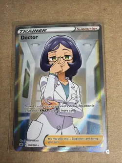 Pokemon TCG Doctor Chilling Reign Full Art Ultra Rare Card 190/198 NM Condition - Image 1