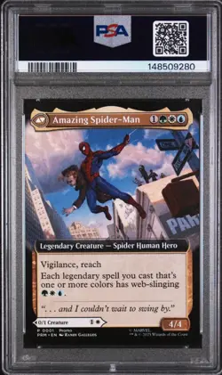 2025 MTG PROMOS DISNEY PURCHASE BONUS AMAZING SPIDER-MAN/PETER PARKER PSA 8 - Image 2