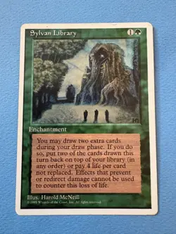 MTG 4th edition, Sylvan Library. 1995 Vintage Magic! - Image 1