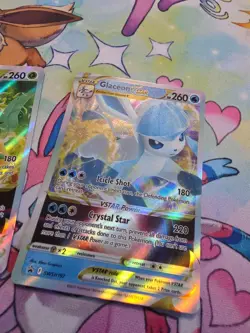 Glaceon VSTAR SWSH197 & Leafeon VSTAR SWSH195 Pokemon Cards - NM - Image 3