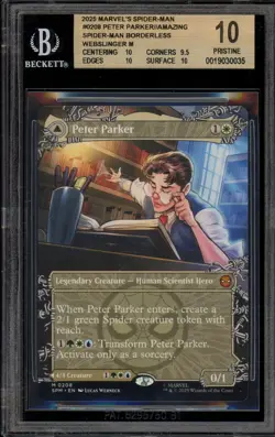 Magic MTG Peter Parker Amazing Spider-Man Borderless Webslinger #0208 BGS 10 - Image 1