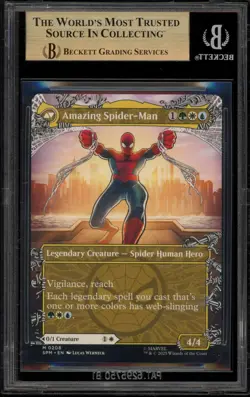 Magic MTG Peter Parker Amazing Spider-Man Borderless Webslinger #0208 BGS 10 - Image 2
