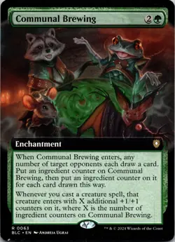 Communal Brewing (Extended Art) R Commander: Bloomburrow 63 NM - Image 1