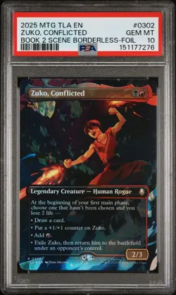 Zuko, Conflicted (Borderless Foil) - #302 - Avatar - TLA - PSA 10 - Image 2