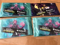 MTG Edge of Eternities 4 packs promo foil and regular magic - Image 1