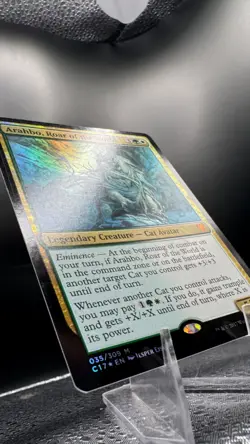 x1 Arahbo, Roar of the World, Commander 2017 Foil NM Mythic 035/309, English - Image 2