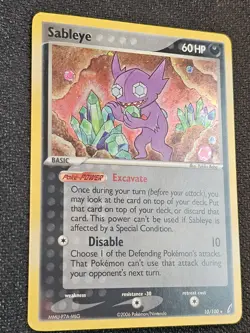 Pokemon TCG Sableye 10/100 Crystal Guardians Holo NM/LP+ - Image 1
