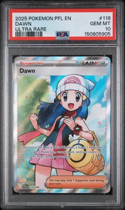 PSA 10 Gem Mint - DAWN #118 ULTRA RARE FULL ART 2025 POKEMON PHANTASMAL FLAMES - Image 1