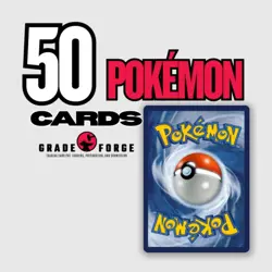 Pokemon 50 card random Bulk lot (25 commons, 18 uncommons and 7 holo cards) - Image 1