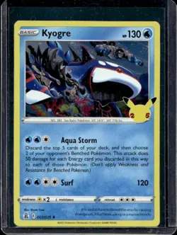 2021 Pokemon SWSH Celebrations Kyogre #003/025 - Image 1