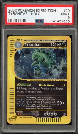 Pokemon Tyranitar Expedition Holo Rare #29 PSA 9 Mint - Image 1