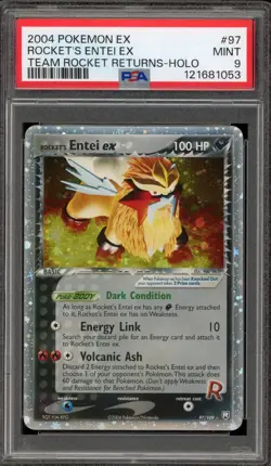 Pokemon Rocket's Entei ex EX Team Rocket Returns Holo Ultra Rare #97 PSA 9 Mint - Image 1