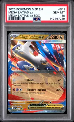 2025 POKEMON MEP EN-ME BLACK STAR PROMO MEGA LATIAS EX BOX MEGA LATIAS EX PSA 10 - Image 1