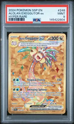 2024 POKEMON SSP EN-SURGING SPARKS HYPER RARE #248 ALOLAN EXEGGUTOR EX PSA 9 - Image 1