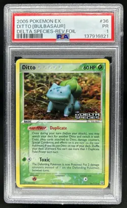 2005 Pokemon EX Delta Species Ditto Reverse Holo #36/113 PSA 1 - Image 1