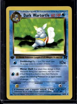 2000 Pokemon Team Rocket First Edition Dark Wartortle #46/82 - Image 1
