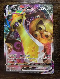 2020 Pokemon AEGISLASH VMAX 127/185 Vivid Voltage Holo Metal English - Image 1