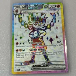 Pokemon Cinderace ex 157/142 Sv07: Stellar Crown Ultra Rare Tera Holo 320 HP - Image 1
