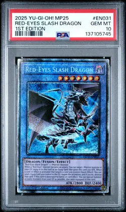 Red-eyes Slash Dragon MP25-EN031 1st Edition Starlight Rare Yugioh PSA 10 *745 - Image 1