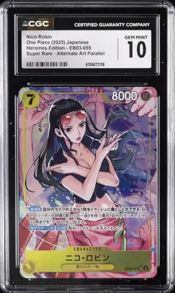 2025 ONE PIECE JAPANESE HEROINES EDITION #EB03-055 NICO ROBIN CGC 10 GEM MINT - Image 1