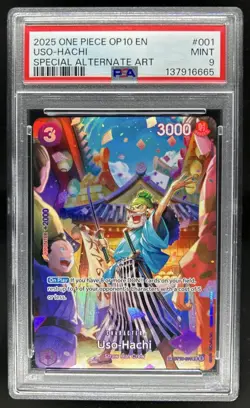 2025 One Piece Royal Blood OP10 Uso-Hachi Special Alternate Art #ST18-001 PSA 9 - Image 1