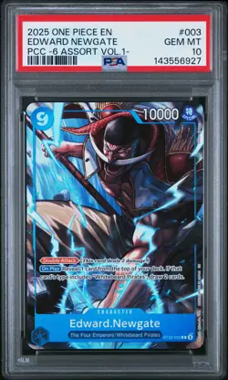 2025 ONE PIECE PREMIUM COLLECTION 6 ASSORT VOL.1 #003 EDWARD NEWGATE PSA 10 - Image 1