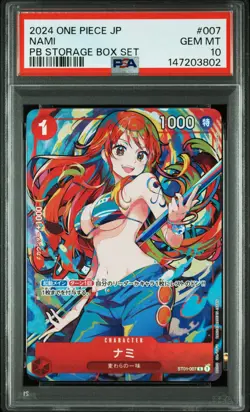 2024 ONE PIECE JAPANESE PREMIUM BOOSTER STORAGE BOX SET #007 NAMI PSA 10 - Image 1