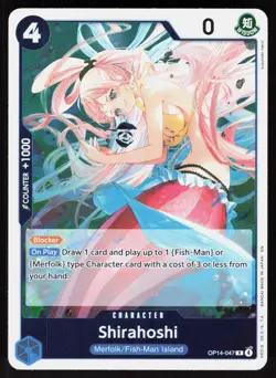 Shirahoshi OP14-047 Rare The Azure Sea's Seven One Piece Near Mint - Image 1