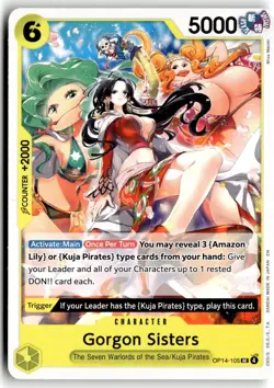 Gorgon Sisters OP14-105 Uncommon The Azure Sea's Seven One Piece Near Mint - Image 1