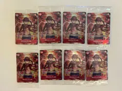 x8 One Piece TCG Monkey D Luffy ST10-006 SR Treasure Booster Set Promo Sealed - Image 1