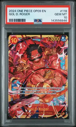 2024 ONE PIECE OP09-EMPERORS IN THE NEW WORLD #118 GOL D. ROGER PSA 10 - Image 1