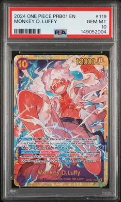 2024 ONE PIECE PRB01-PREMIUM BOOSTER #119 MONKEY D. LUFFY PSA 10 - Image 1