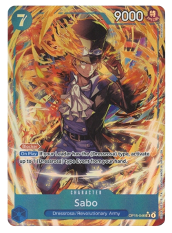 ONE PIECE SABO OP15-046 SR ALT ART ADVENTURES ON KAMI'S ISLAND ENGLISH - Image 1