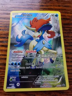 Keldeo XY118 XY Black Star Promo Full Art Holo Pokemon TCG - LP - Image 1