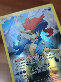 Keldeo XY118 XY Black Star Promo Full Art Holo Pokemon TCG - LP - Image 2