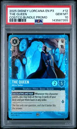 2025 DISNEY LORCANA EN P3-PROMO #12 THE QUEEN - MIRROR SEEKER PSA 10 - Image 1