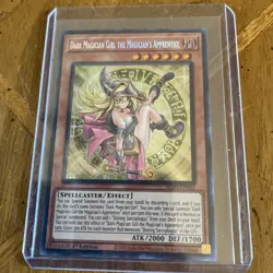 Yugioh Secret Rare Dark Magician Girl The Magician’s Apprentice ALIN-EN004 - Image 1