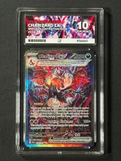 ACE 10 Charizard ex 234/091 SIR Pokemon Card Sv: Paldean Fates Holo GEM MINT - Image 1