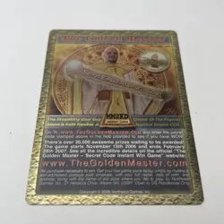 Mystical Empire TCG CCG The Golden Master Promo Card 2006 Northeast Games Rare - Image 2