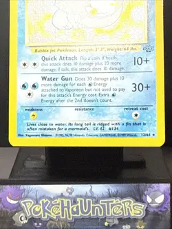 Pokemon Card Vaporeon 12/64 Holo Rare Jungle Set WOTC Played 5 - Image 3