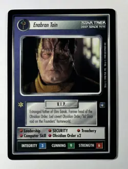 STAR TREK CCG DS9 RARE CARD ENABRAN TAIN STCCG NEVER PLAYED - Image 1