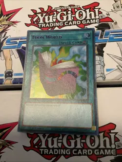 YuGiOh Spell Card Toon World LDS1-EN068 1st Edition Purple Ultra Rare - Image 1