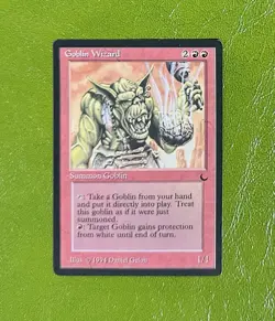Magic the Gathering Goblin Wizard The Dark Mtg english card Rare 1994 LP/NM mox - Image 1
